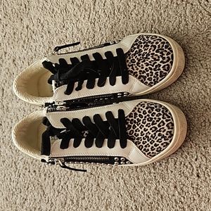Steve Madden Leopard Sneakers - Black and Cream